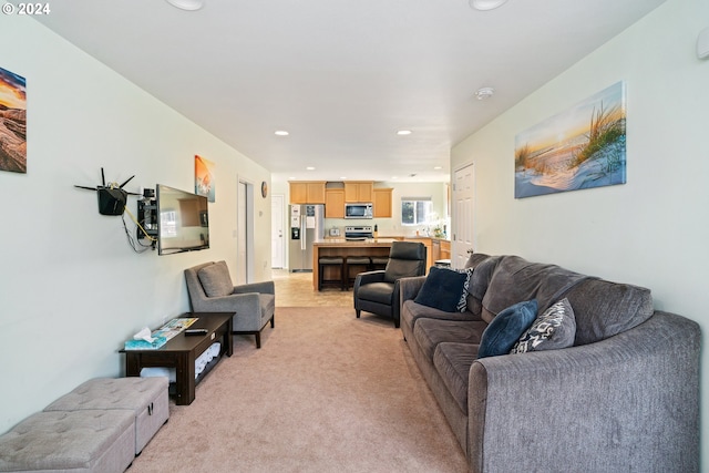 view of carpeted living room