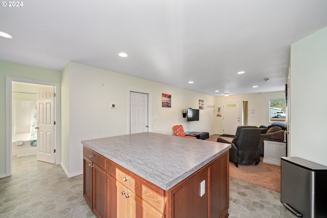 kitchen featuring a kitchen island