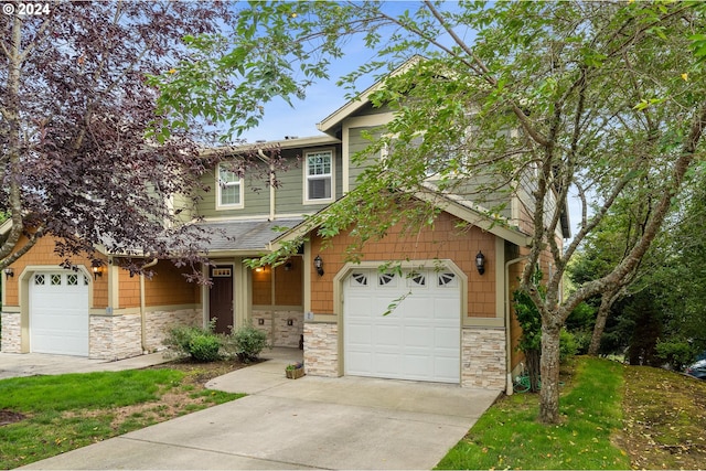 craftsman-style house featuring a garage