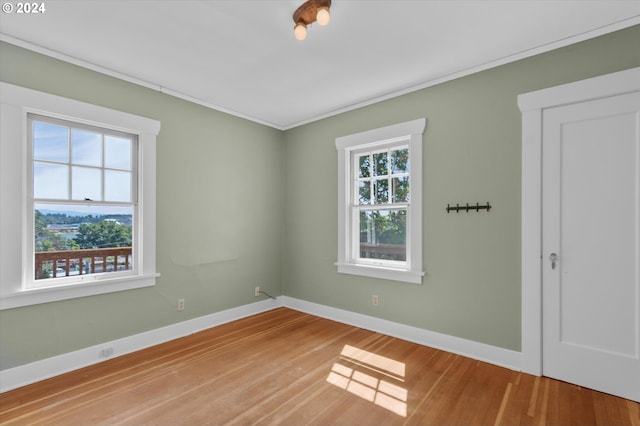 unfurnished room featuring hardwood / wood-style floors