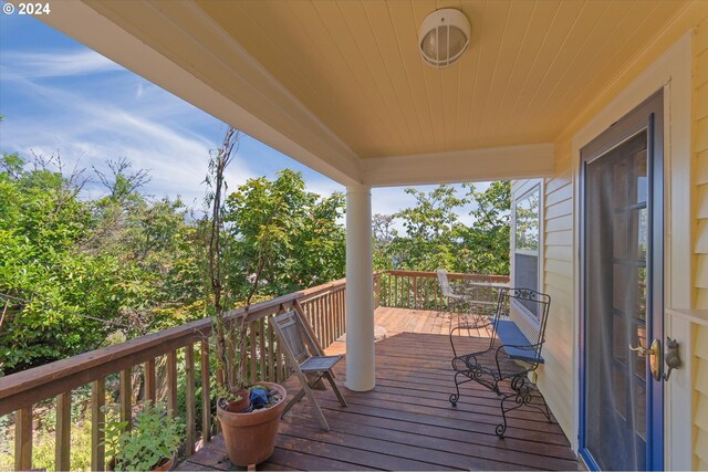 view of wooden deck