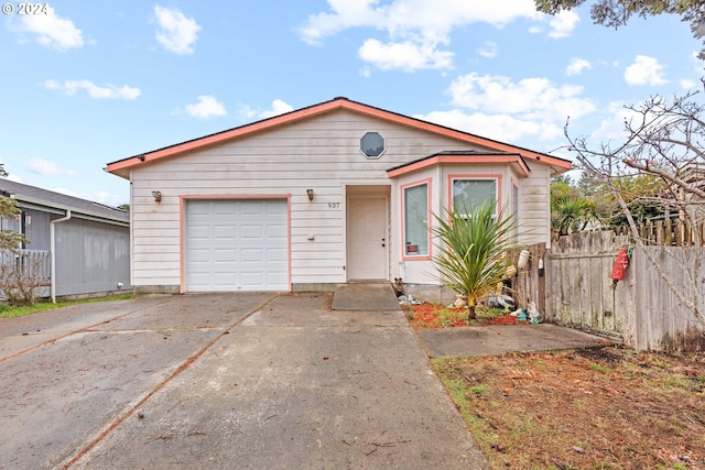 bungalow with a garage