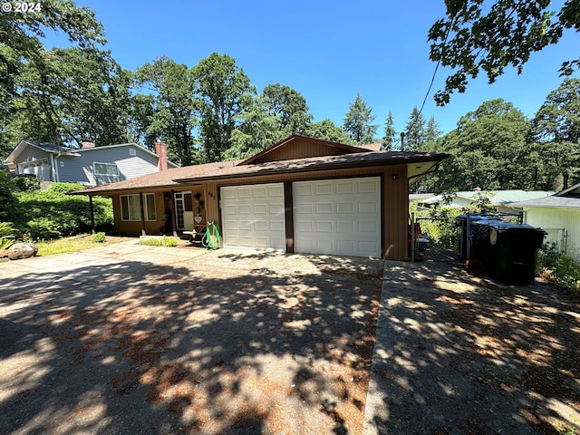 view of front of home featuring a garage