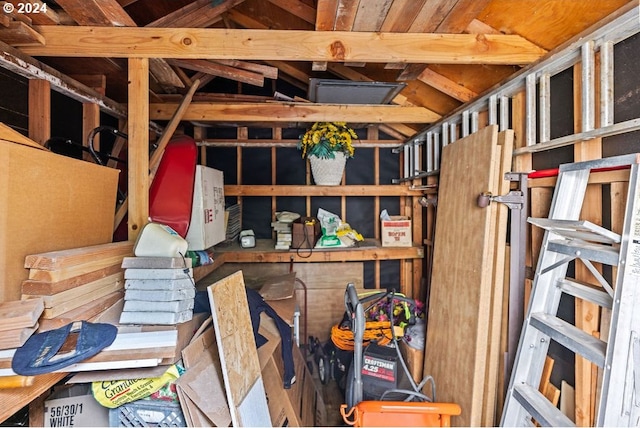 view of storage room