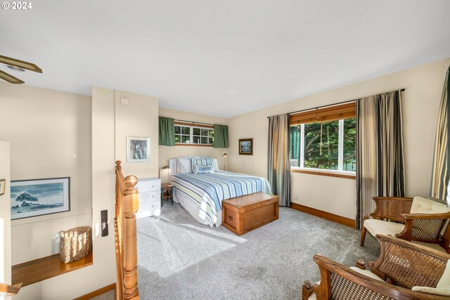 view of carpeted bedroom