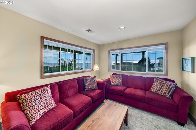 view of carpeted living room