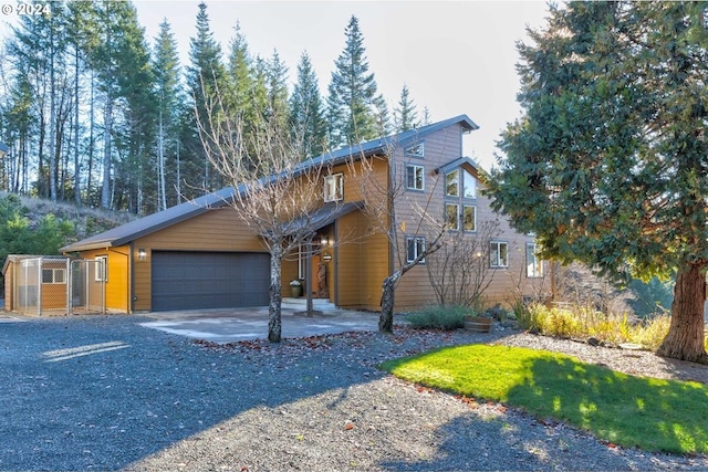 view of front of home featuring a garage