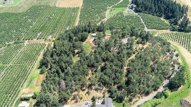 drone / aerial view with a rural view