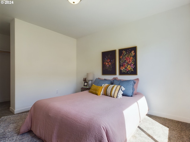 bedroom with carpet