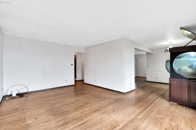 empty room featuring light hardwood / wood-style flooring