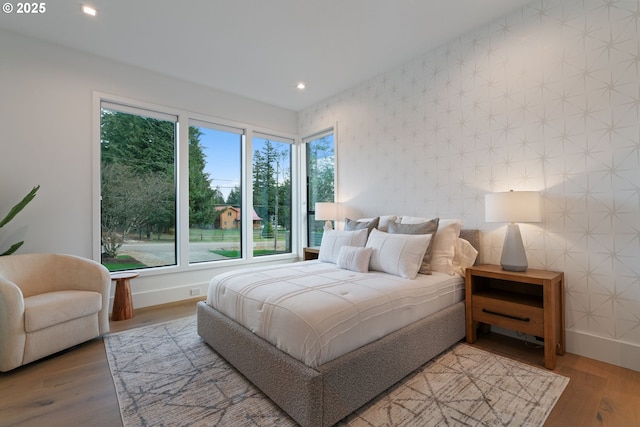 bedroom featuring wood-type flooring