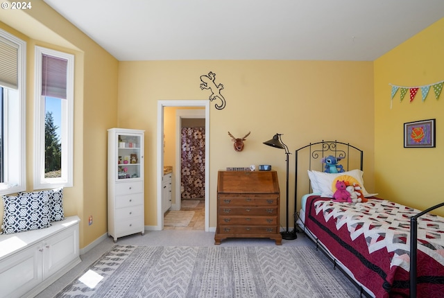 view of carpeted bedroom