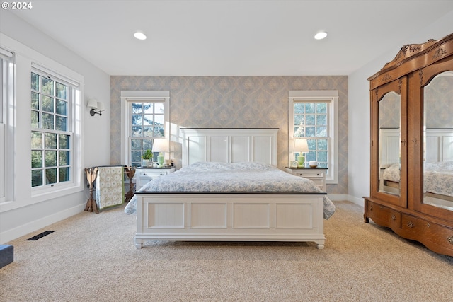 view of carpeted bedroom