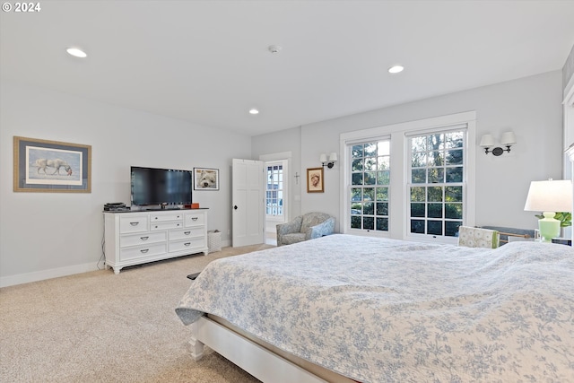 view of carpeted bedroom