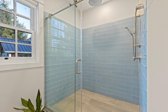 bathroom with an enclosed shower