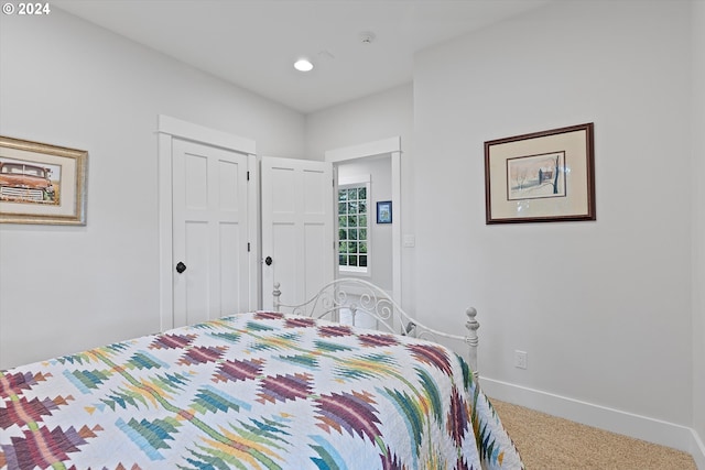 view of carpeted bedroom