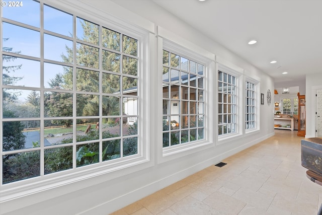 interior space with a wealth of natural light