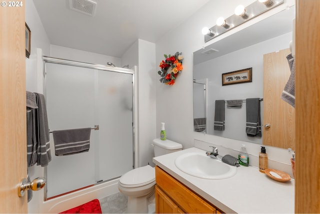 681 Hamlin Dr, Canyonville, OR 97417 - bathroom featuring a stall shower, toilet, and vanity