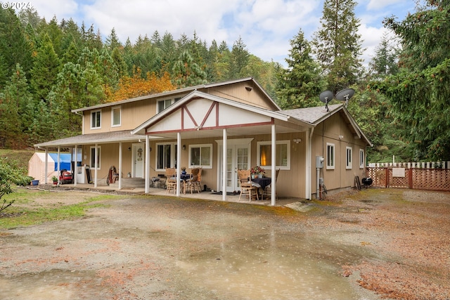 view of front of property with a porch