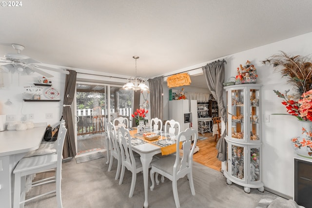 681 Hamlin Dr, Canyonville, OR 97417 - dining room featuring a chandelier and a ceiling fan