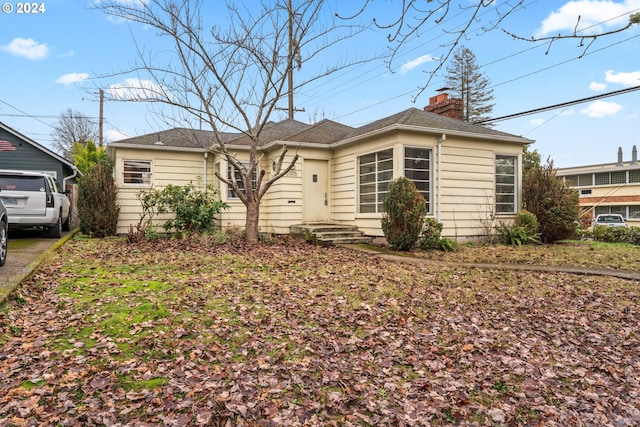 view of single story home