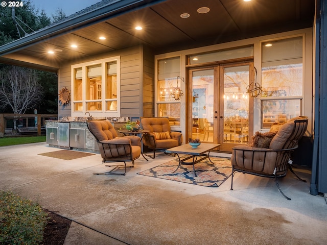 view of patio / terrace with an outdoor hangout area