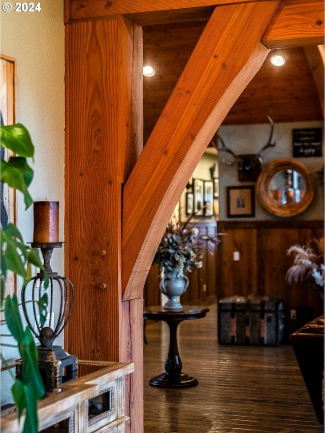 interior space featuring hardwood / wood-style floors