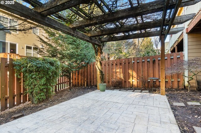 view of patio / terrace with a fenced backyard
