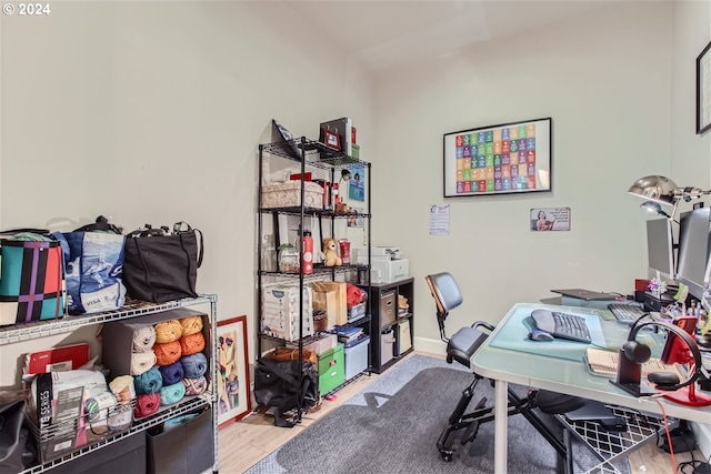 707 N Hayden Island Dr Unit 301, Portland, OR 97217 - office area featuring wood finished floors