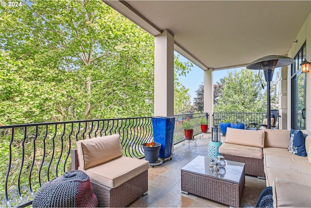 707 N Hayden Island Dr Unit 301, Portland, OR 97217 - view of patio featuring an outdoor living space and a balcony