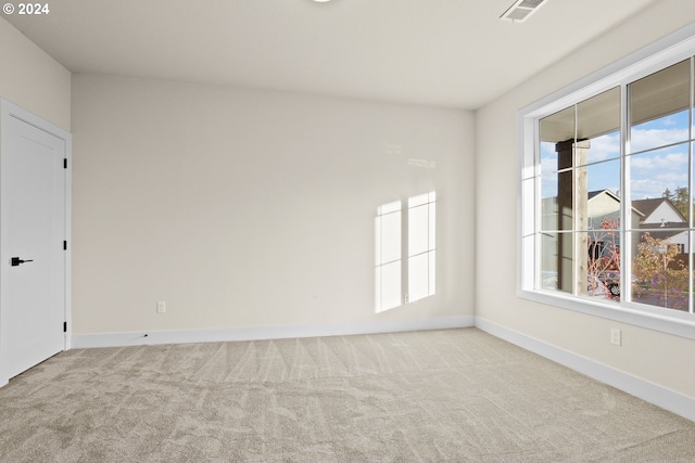 unfurnished bedroom featuring a walk in closet, light carpet, and a closet