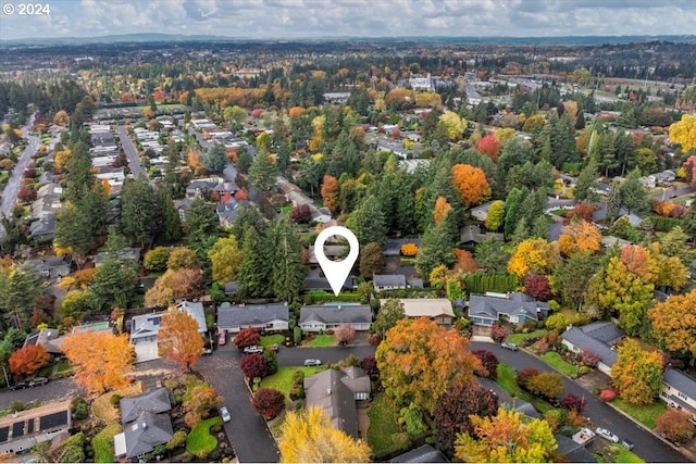 drone / aerial view with a residential view