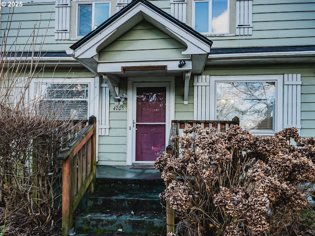 view of doorway to property