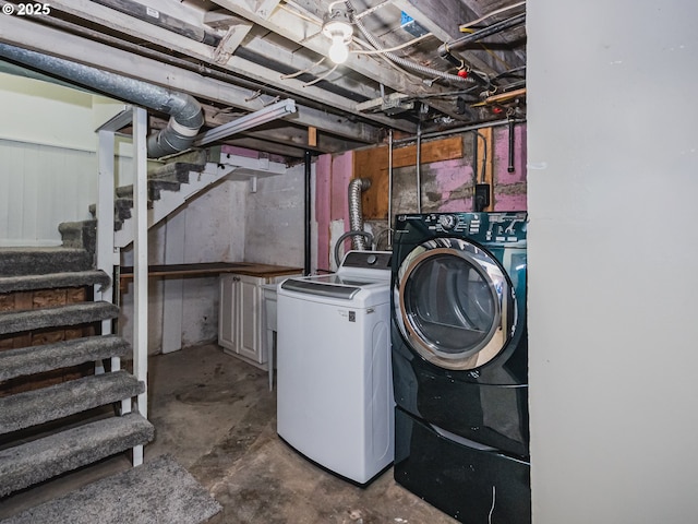 laundry area with washing machine and clothes dryer