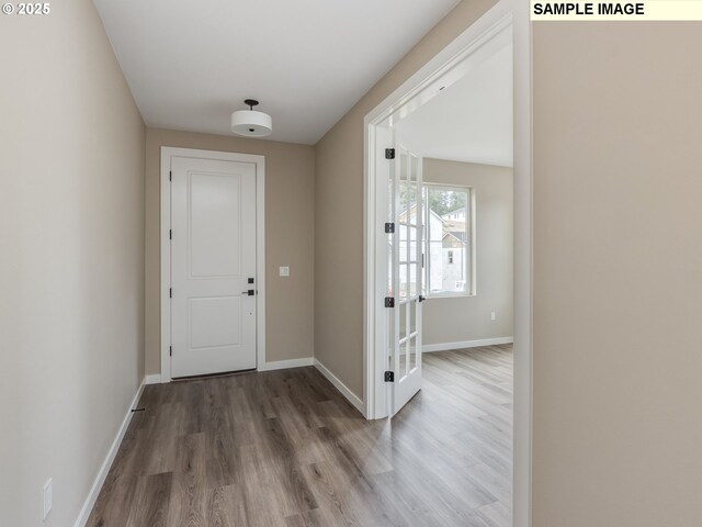 office space with french doors, dark hardwood / wood-style flooring, and a wealth of natural light