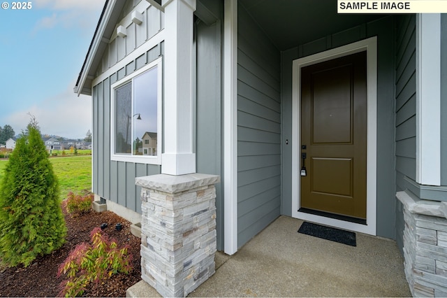 view of doorway to property