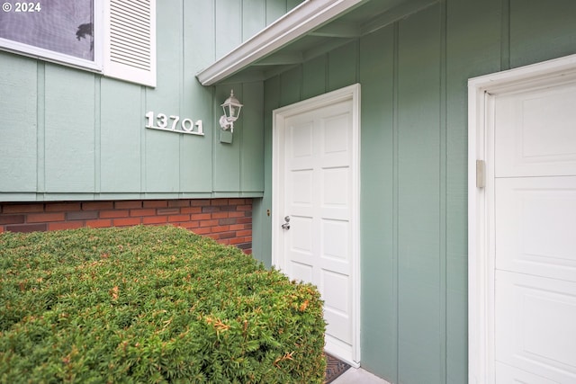 view of doorway to property