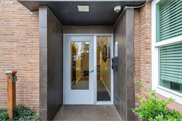 entrance to property with french doors