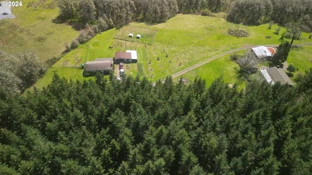 aerial view featuring a rural view