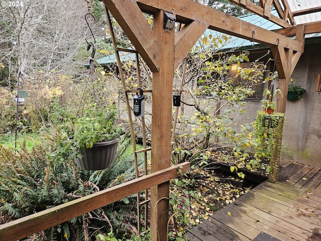 view of wooden deck