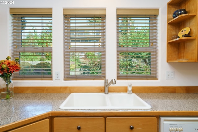 kitchen with a healthy amount of sunlight and sink