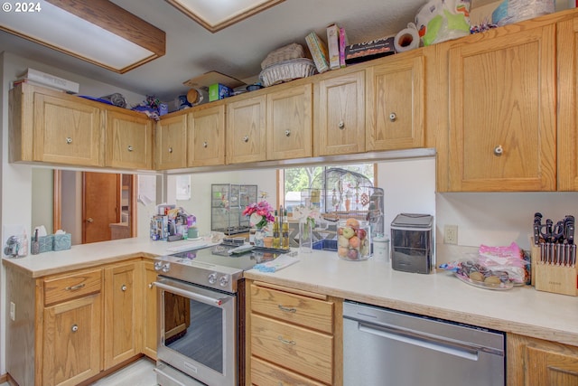 kitchen with stainless steel appliances