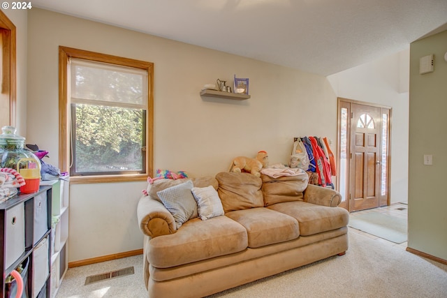 view of carpeted living room