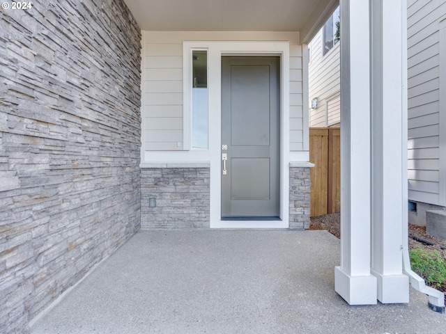 view of doorway to property