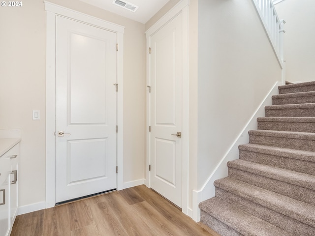 interior space featuring light hardwood / wood-style flooring