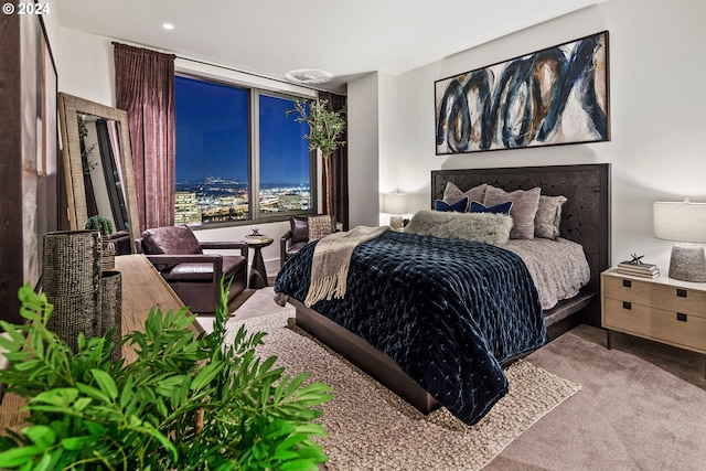 view of carpeted bedroom