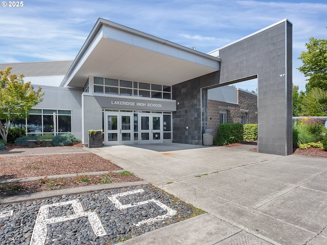 exterior space with uncovered parking