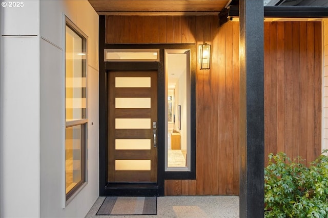 view of exterior entry