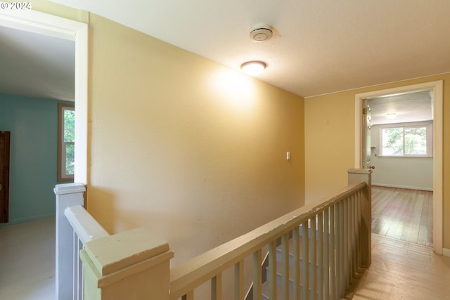 hallway featuring light hardwood / wood-style floors