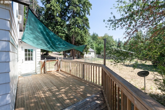 view of wooden terrace